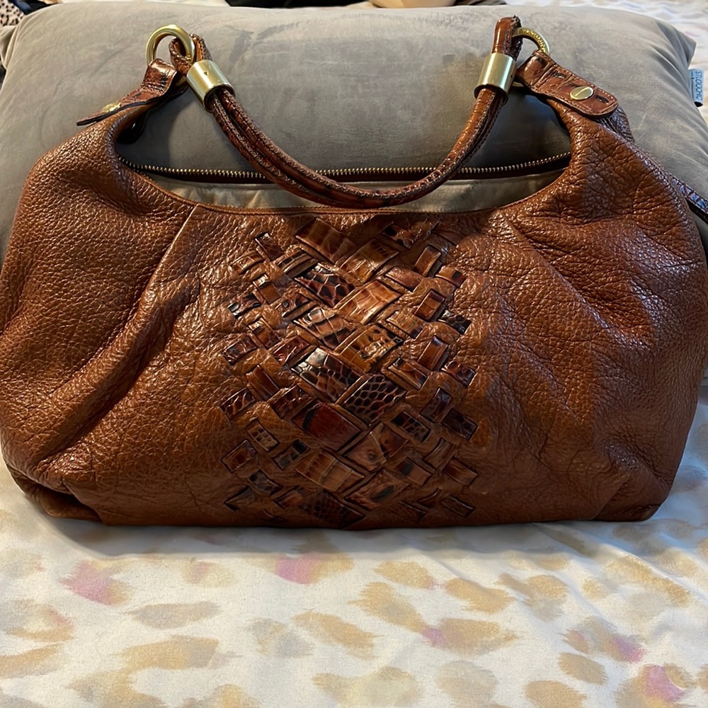 Brahmin vintage braided weave shoulder bag